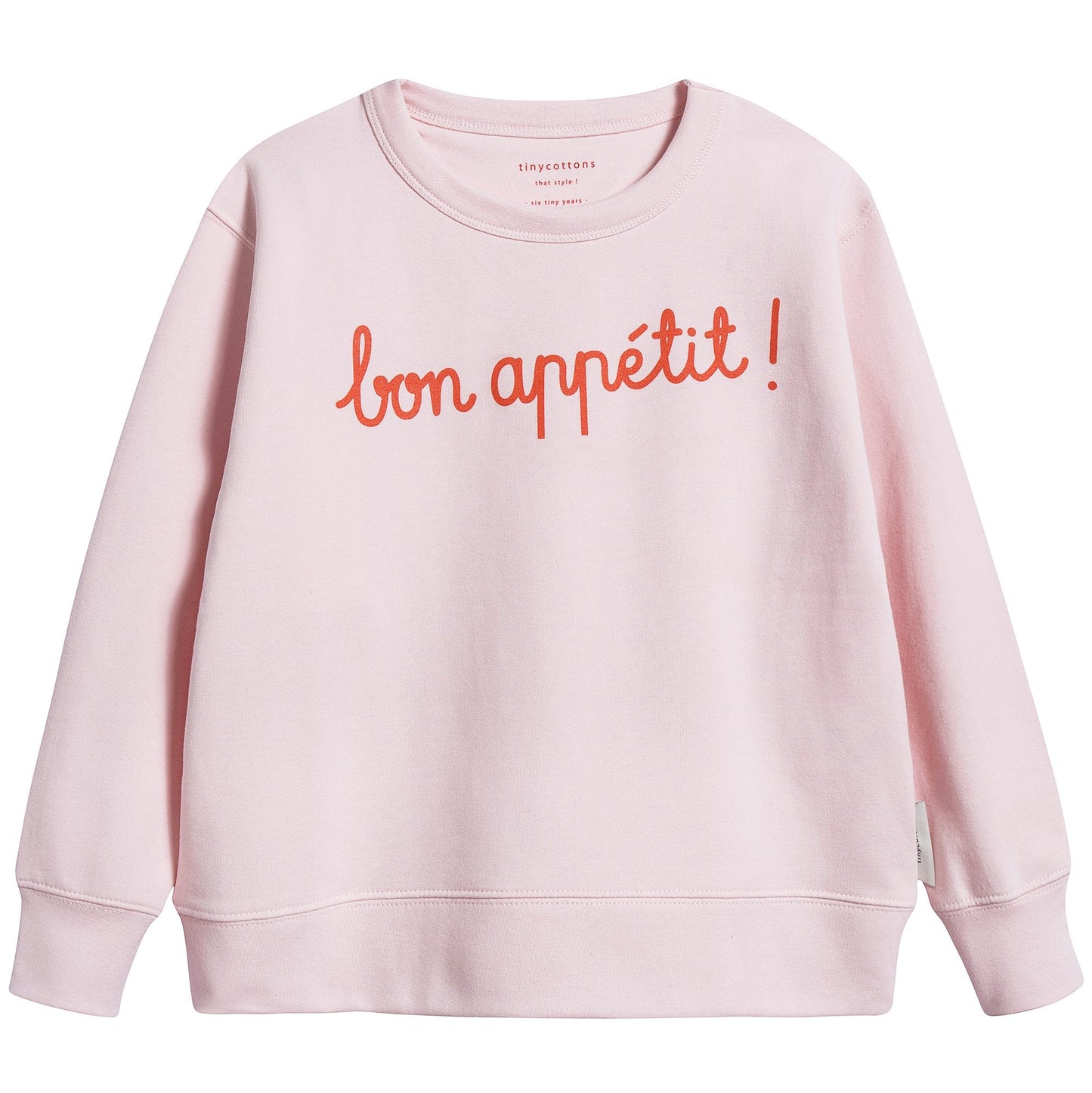 Girls Light Pink Pima Cotton Sweatshirt