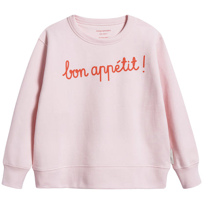Girls Light Pink Pima Cotton Sweatshirt
