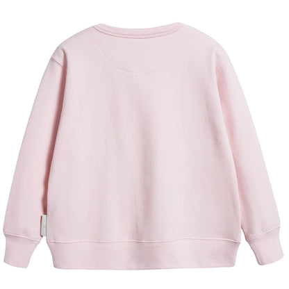 Girls Light Pink Pima Cotton Sweatshirt