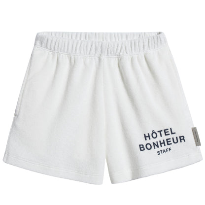 Girls & Boys White Pima Cotton Shorts
