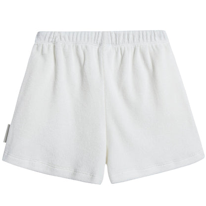 Girls & Boys White Pima Cotton Shorts
