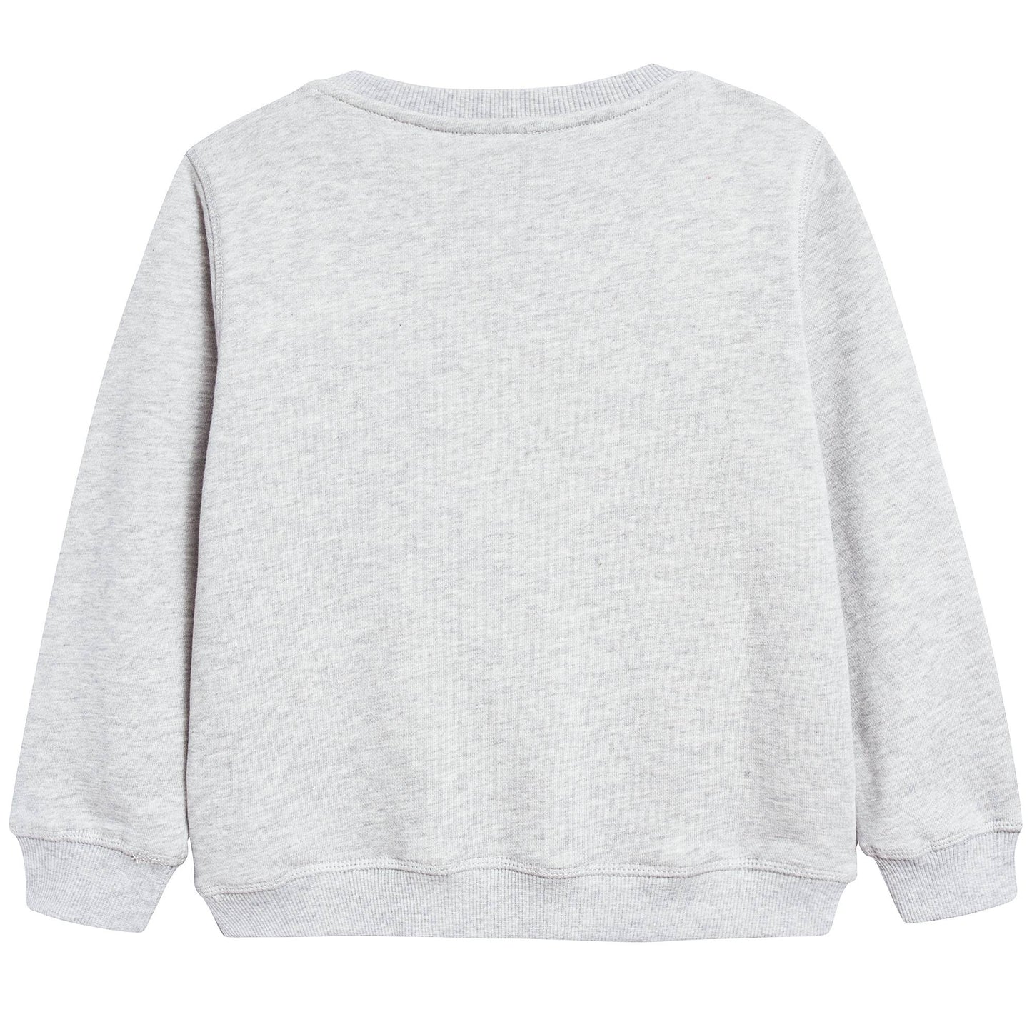 Boys Marl Grey Tiger Printed Cotton Sweater