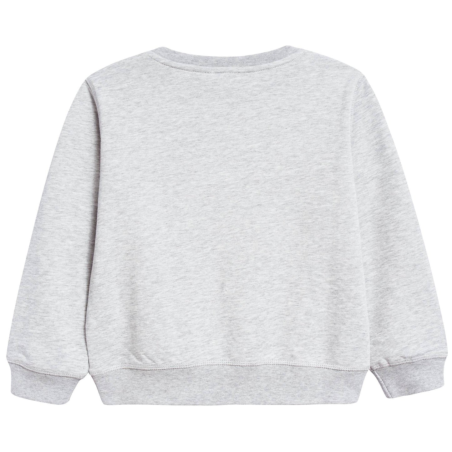 Girls Marl Grey Tiger Printed Cotton Sweater