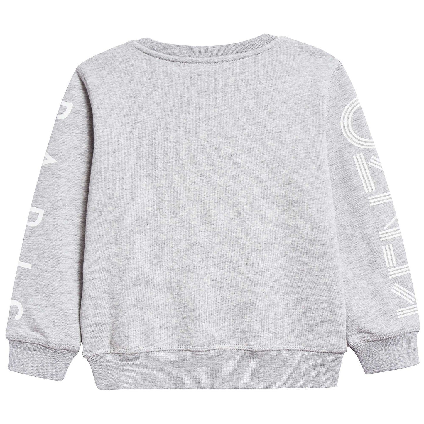 Boys Marl Grey Logo Cotton Sweater