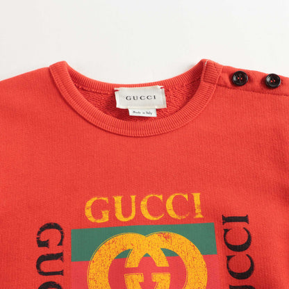 Baby Boys Red Logo Cotton Sweatshirt