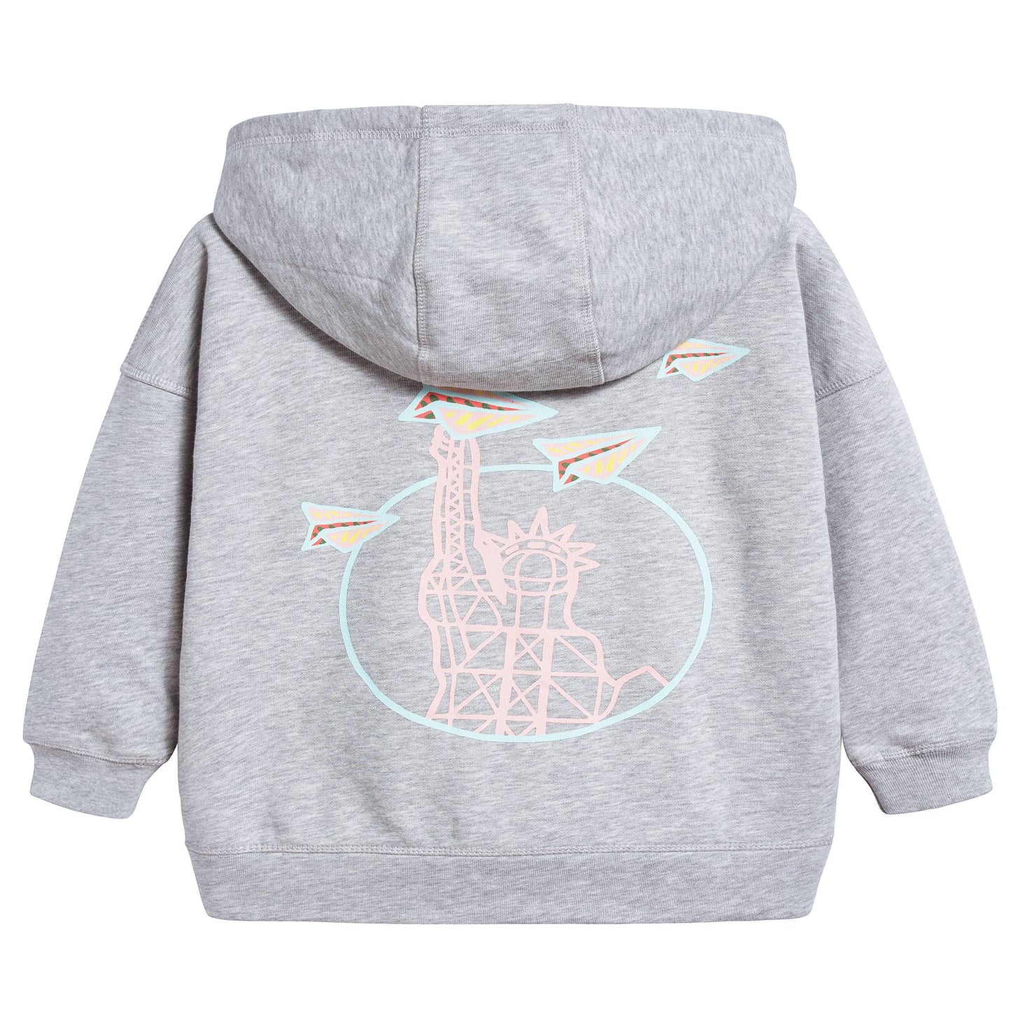 Girls Marl Grey Cotton Hooded Cardigan