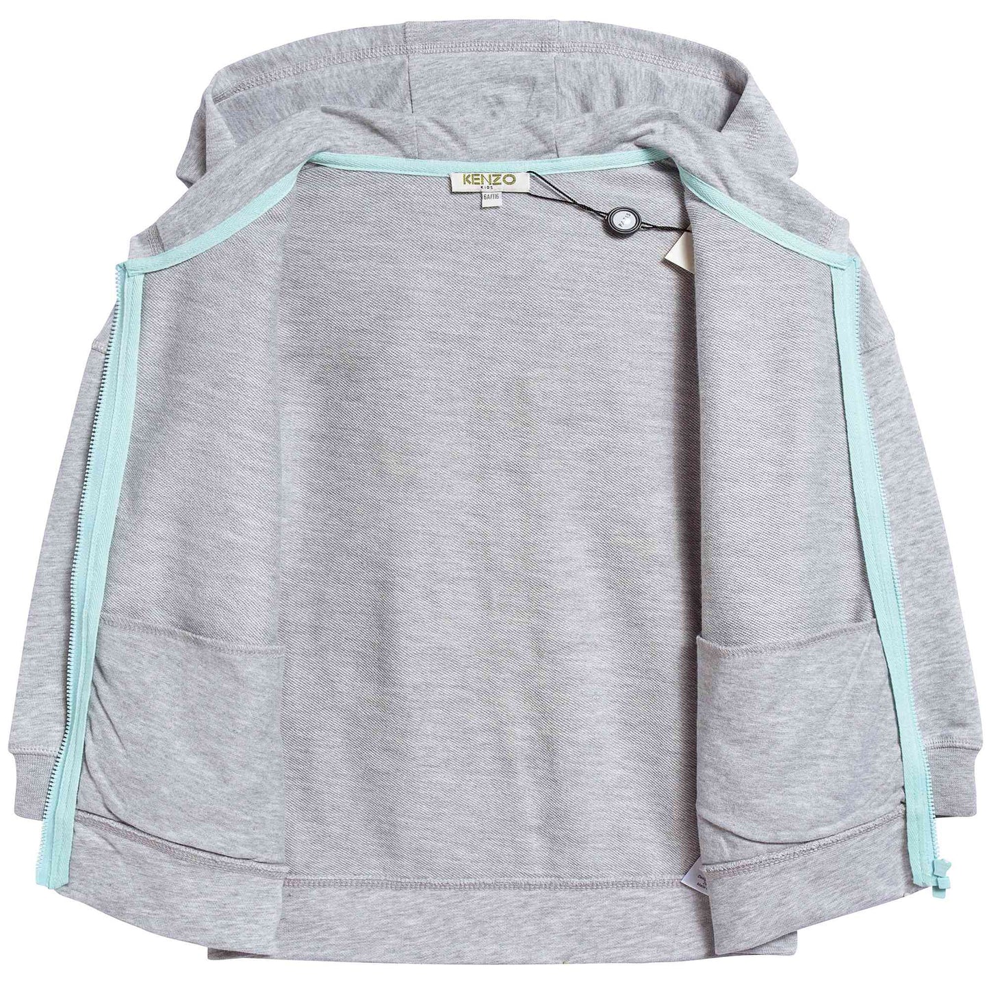 Girls Marl Grey Cotton Hooded Cardigan