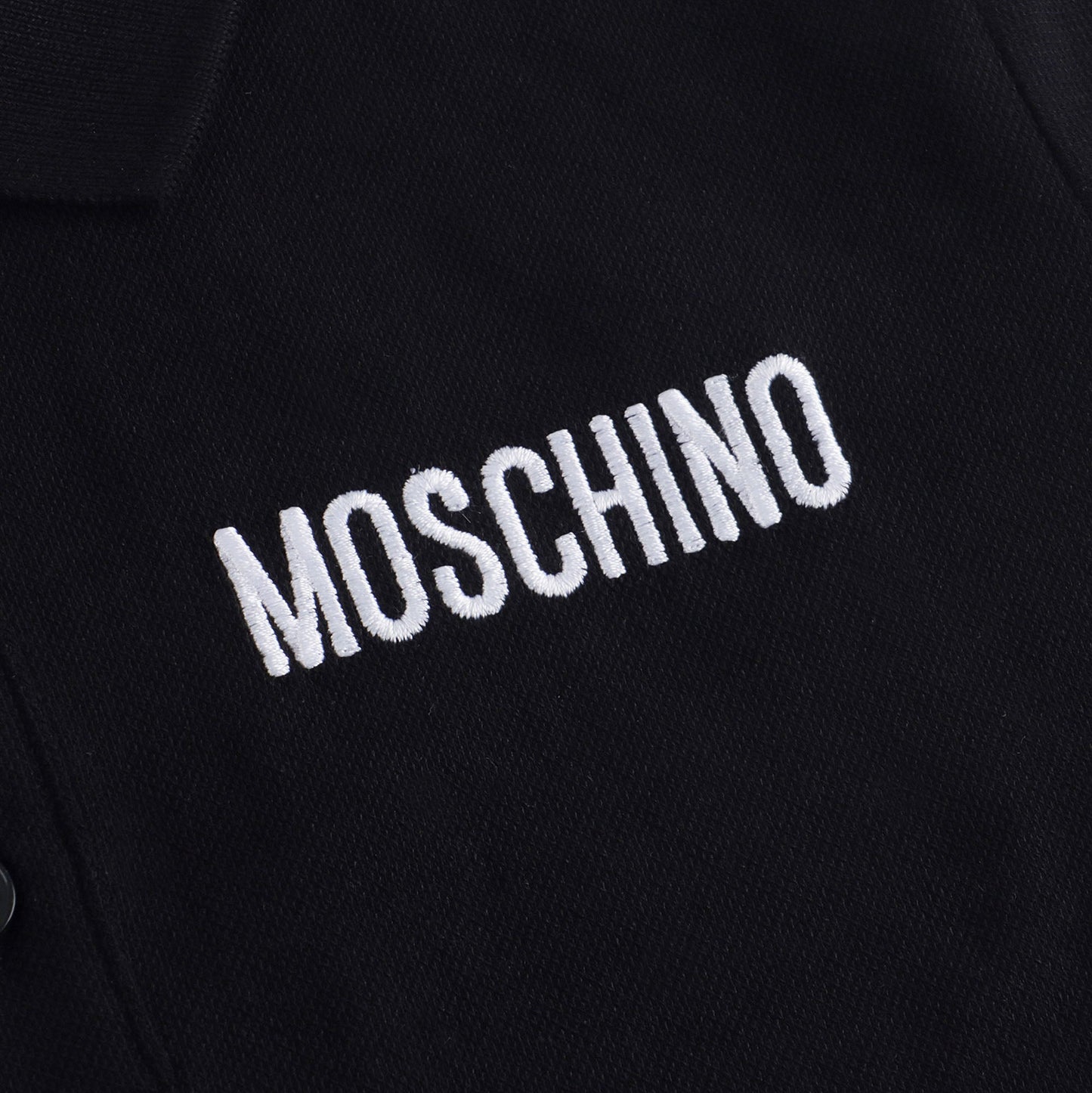 男童黑色棉Polo衫