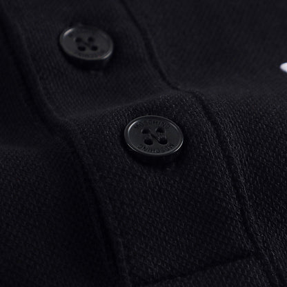 男童黑色棉Polo衫