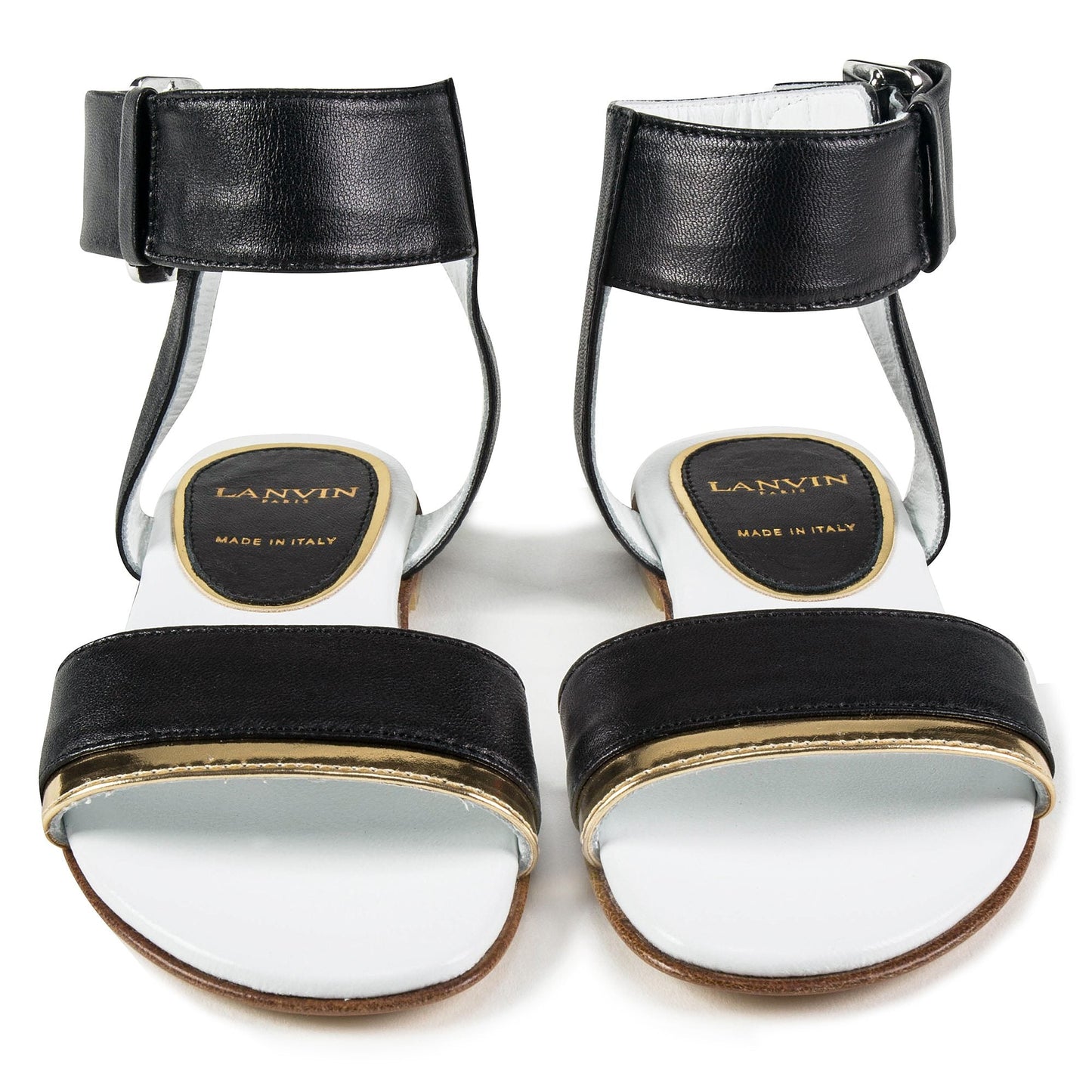 Girls Black & Gold Sandals