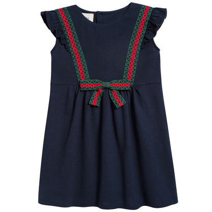 Girls Blue Cotton Dress