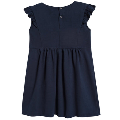 Girls Blue Cotton Dress