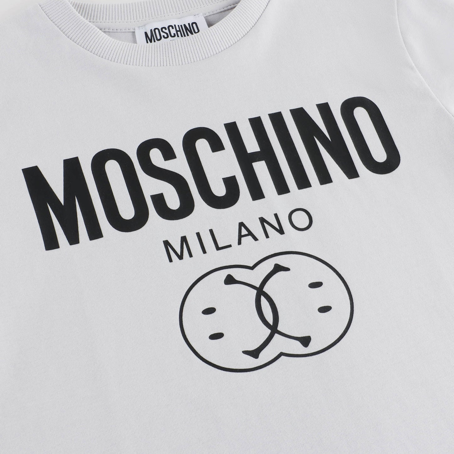 男童浅灰色Logo棉T恤