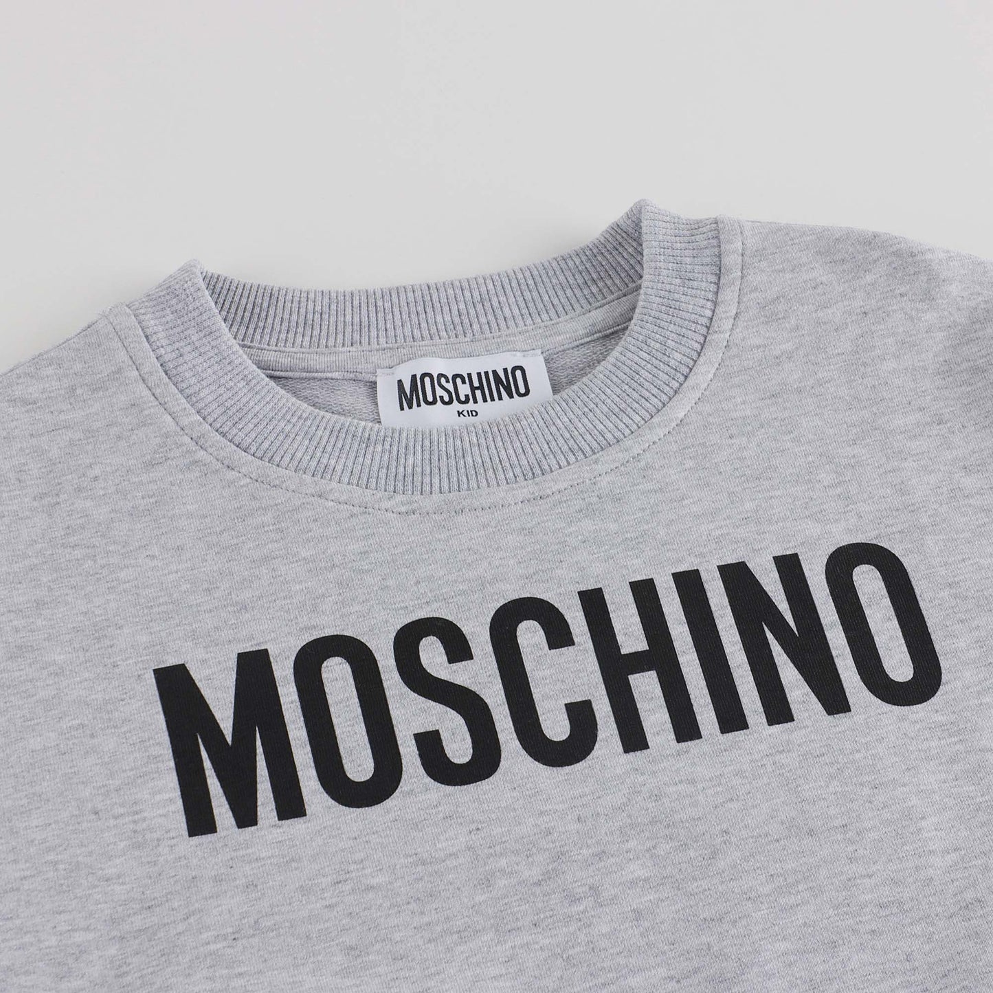 儿童灰色Logo棉卫衣