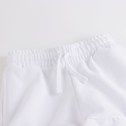 女童白色棉短裤
