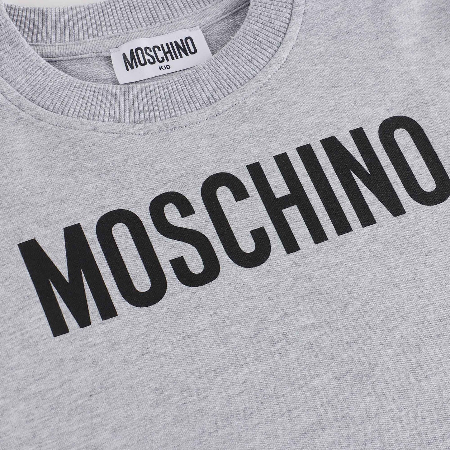 儿童灰色Logo棉卫衣