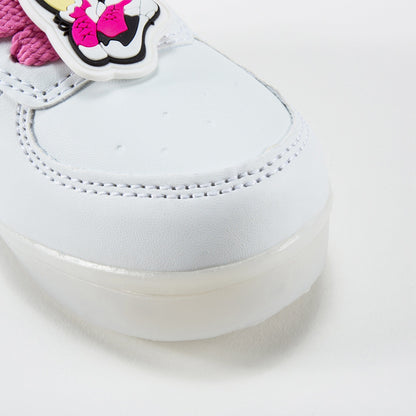 Girls White Flashing Sneakers
