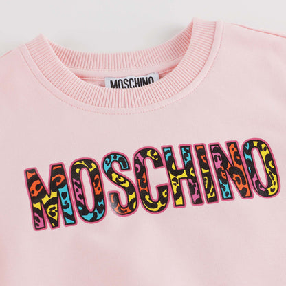 女童粉色Logo棉卫衣