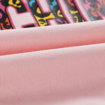 女童粉色Logo棉卫衣