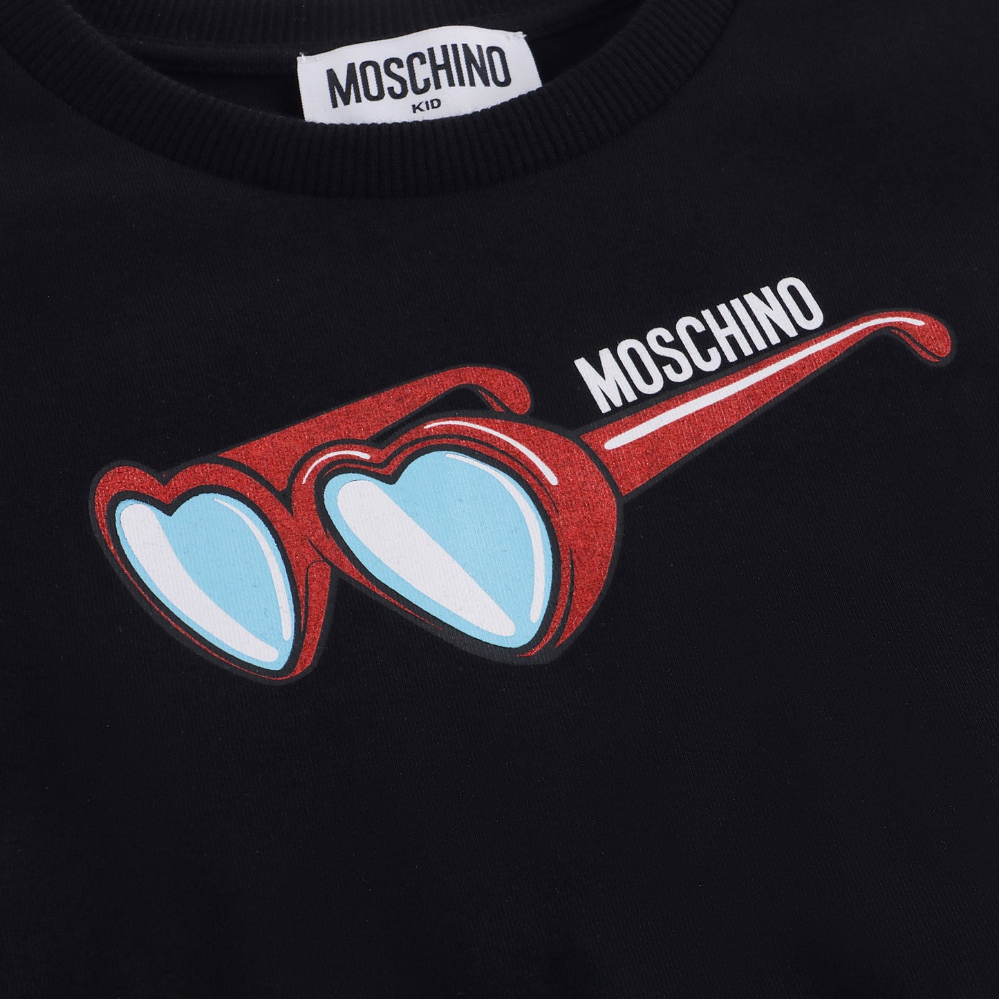 女童黑色印花棉连衣裙