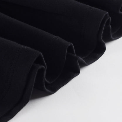 女童黑色印花棉连衣裙