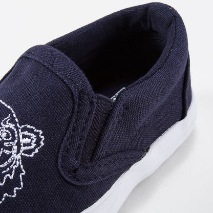 Baby Boys Navy Tiger Printed Shoes