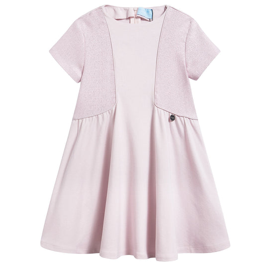 女童粉色连衣裙