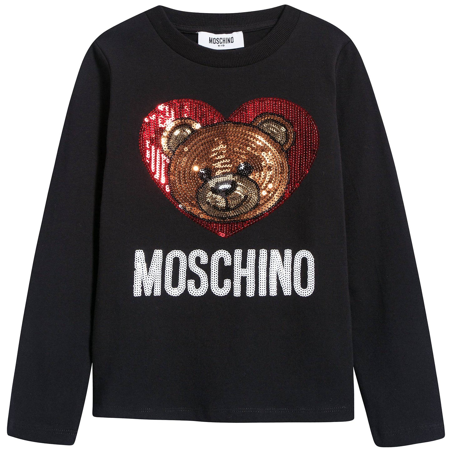 Girls Black Cotton T-shirt