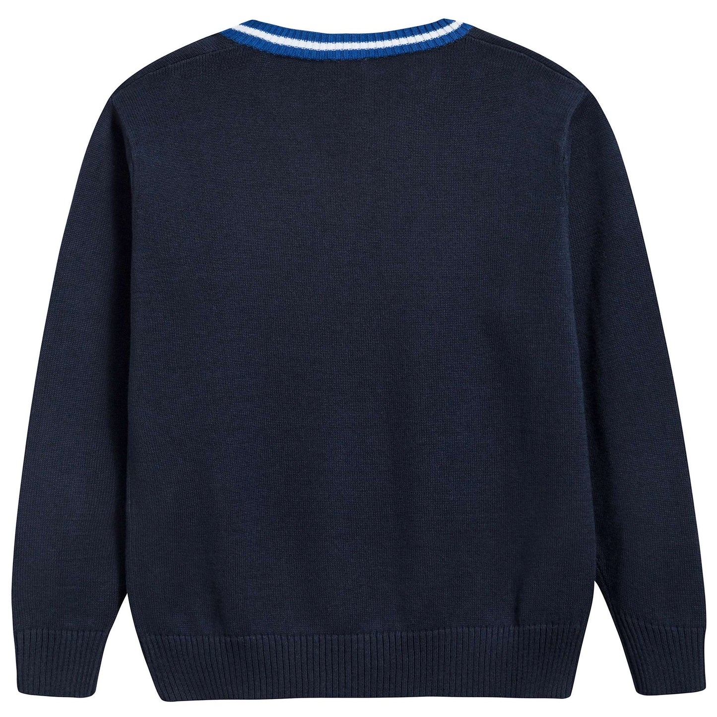 Boys Dark Blue & Bluette  Cotton Sweater