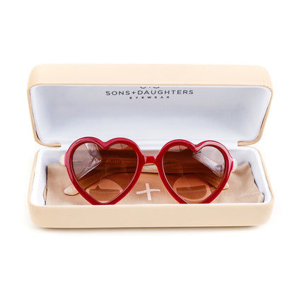 'Lola' Syrah Red Sunglasses