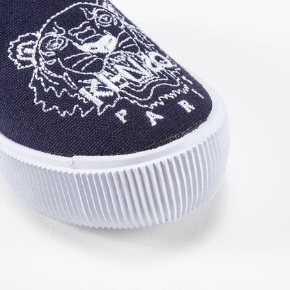 Boys Navy Tiger Printed Shoes
