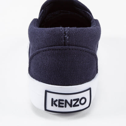 Boys Navy Tiger Printed Shoes