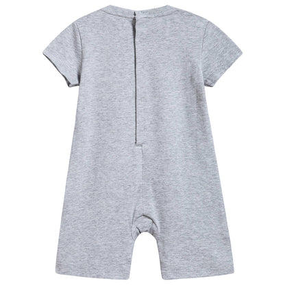 Baby Melange Grey Cotton Rompers