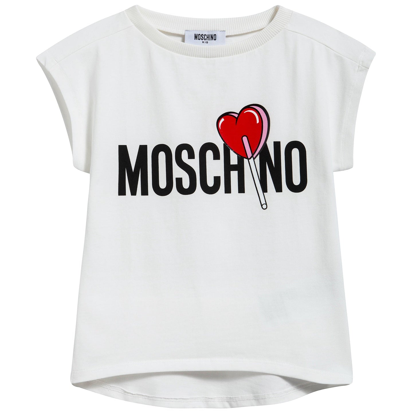 Girls White Logo Cotton Undershirt