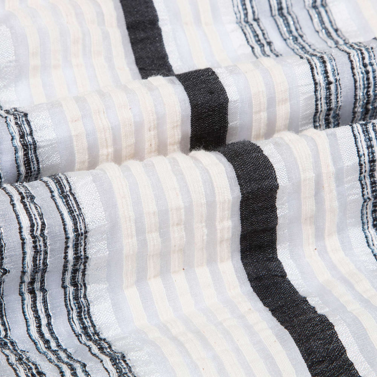 Girls White & Black Stripes Dress