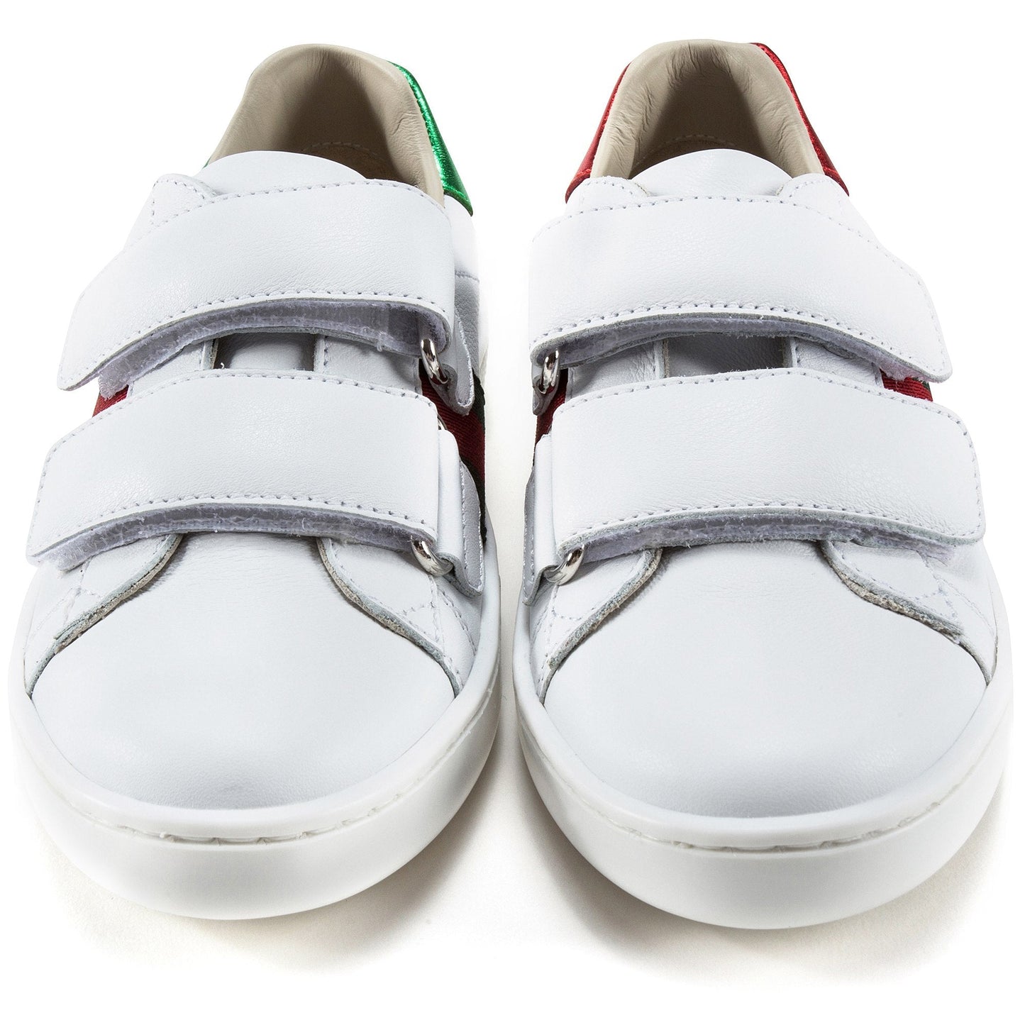 White Velcro Leather Board Shoes