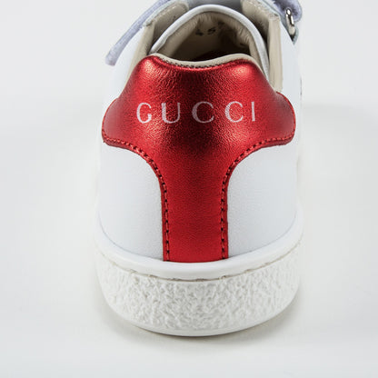 White Velcro Leather Board Shoes