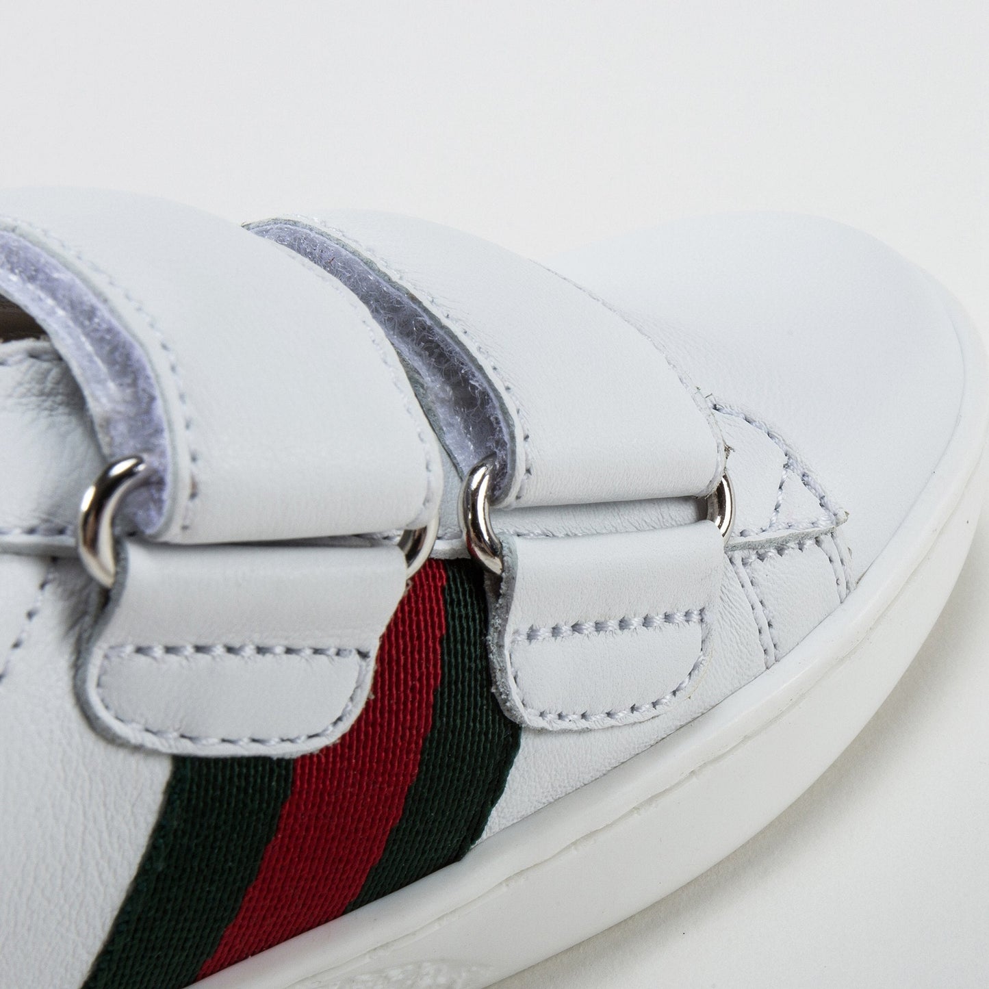 White Velcro Leather Board Shoes
