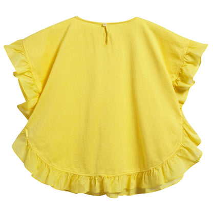 Girls Yellow Cotton Top