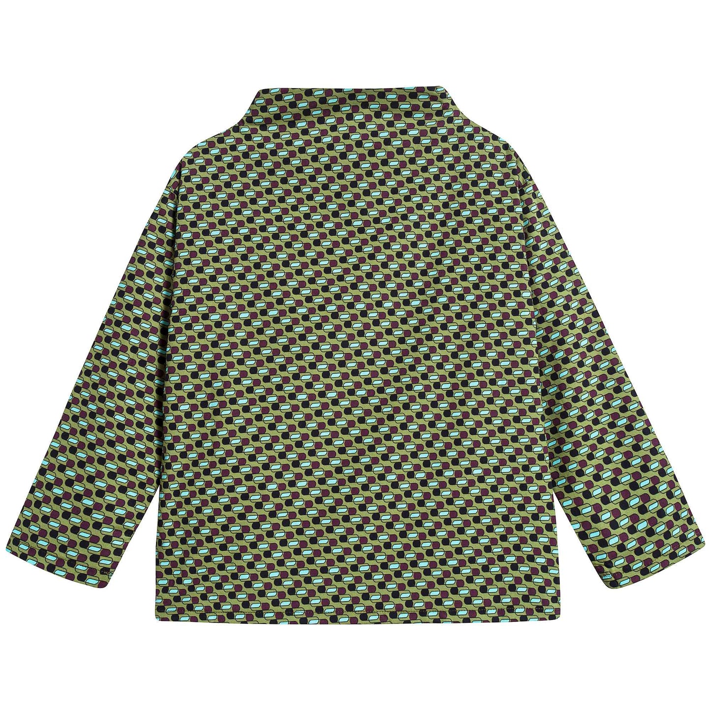 儿童绿色立领衬衫