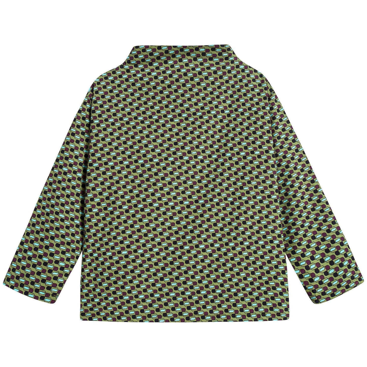 儿童绿色立领衬衫