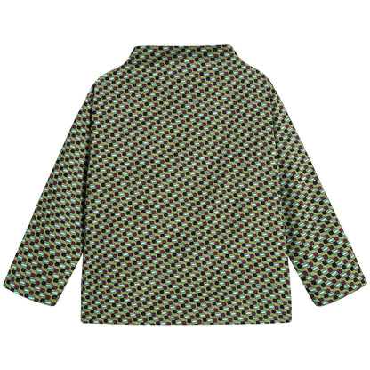 儿童绿色立领衬衫