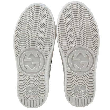 Girls & Boys White Leather Trainers