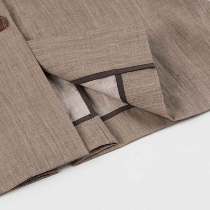 Boys & Girls Sand Linen Woven Coat