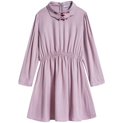 女童淡紫色连衣裙