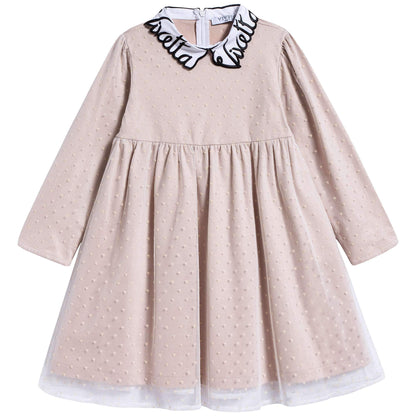 女童浅粉色连衣裙