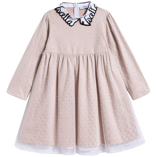 女童浅粉色连衣裙