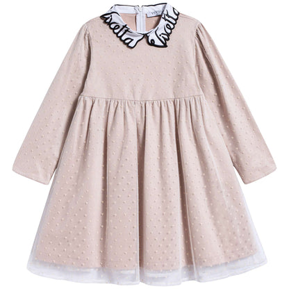 女童浅粉色连衣裙