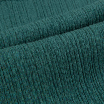 Girls & Boys Dark Green Cotton Woven Trousers