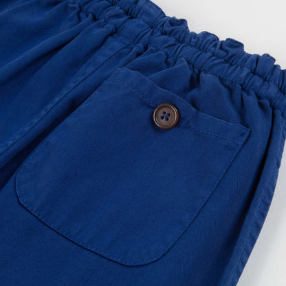 Boys & Girls Electric Blue Cotton Woven Trousers
